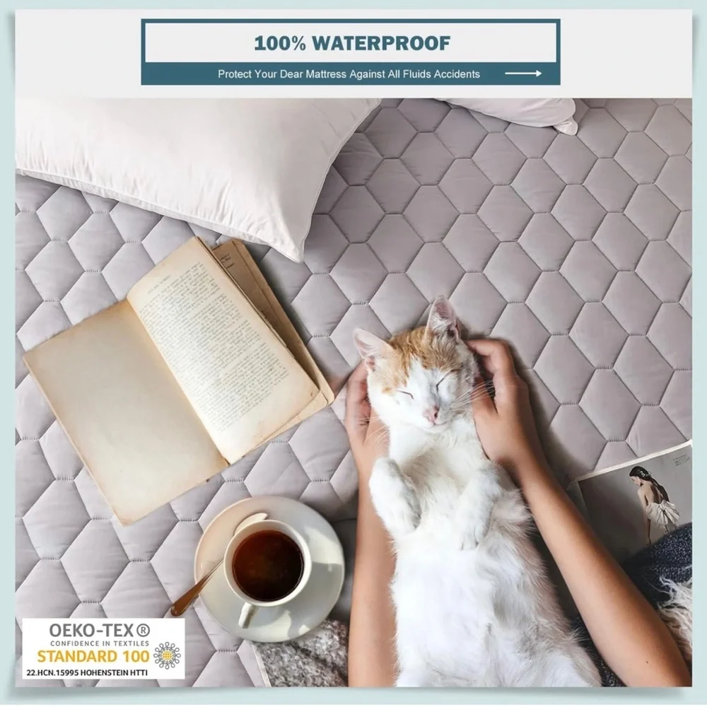 Waterproof Quilted Queen Sized Mattress Pad